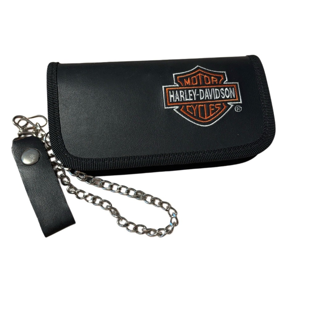 Harley Davidson Cycles Dart Case with Chain and 5 Steel Tip Darts Black Logo